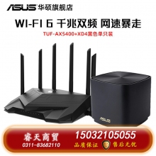 asus華碩TUFGAMINGAX5400穿墻王高速wifi6AX3000升級(jí)版雙頻無(wú)線千兆企業(yè)級(jí)wifi家用游戲加速端口路由器 千兆雙頻 單只裝
